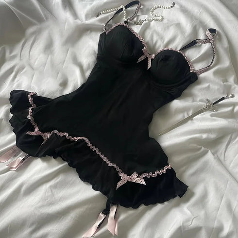 Sexy Punk Y2K Aesthetics Graphic Print Grunge Hip Hop A-Line Skirt Summer Goth Streetwear Fashion